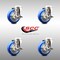 Service Caster 4 Inch 316SS Blue Polyurethane Wheel Swivel Bolt Hole Caster Set with Brake SCC SCC-SS316BH20S414-PPUB-BLUE-TLB-4 - alternate 4